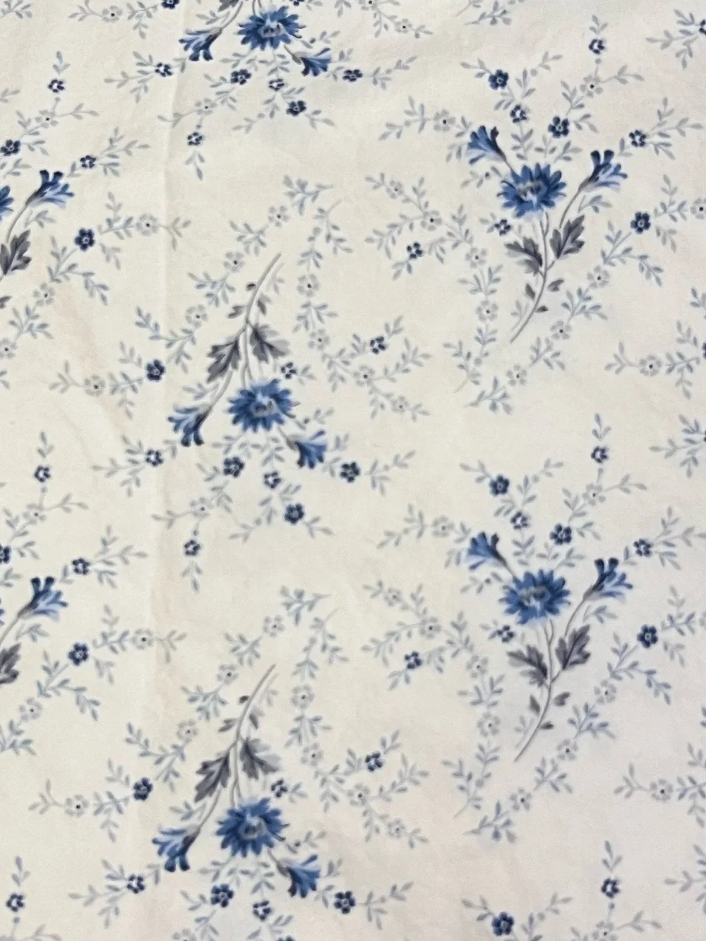 Lauren Ralph Lauren Blue White Ditzy Ditsy Floral Sheet Set Twin 100% Cotton
